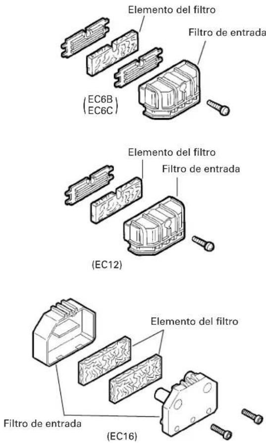 HiKOKI EC6B - Limpieza del filtro de entrada - 2