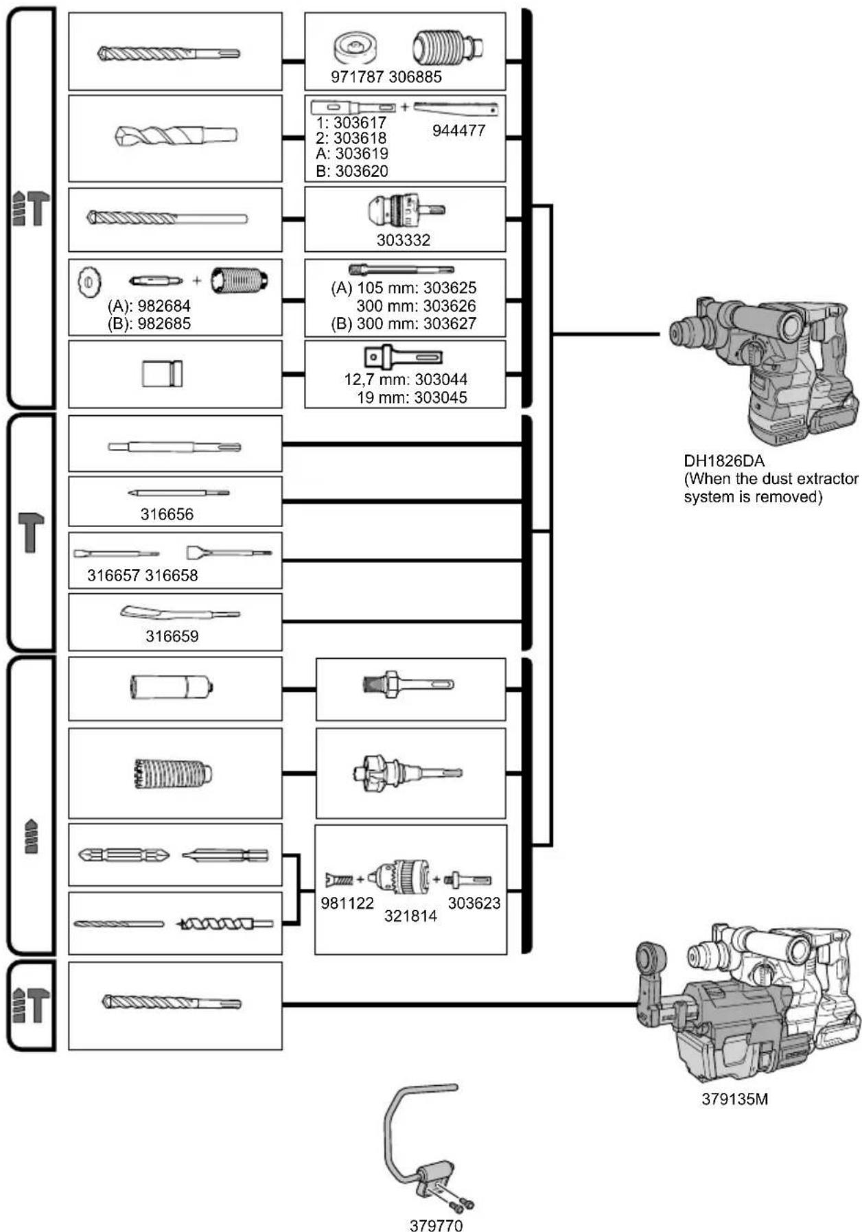HiKOKI DH1826DA - OPTIONAL ACCESSORIES (sold separately) - 1