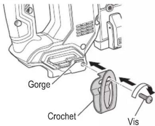 HiKOKI N1804DB - Remplacer le crochet et serrer les vis. - 1