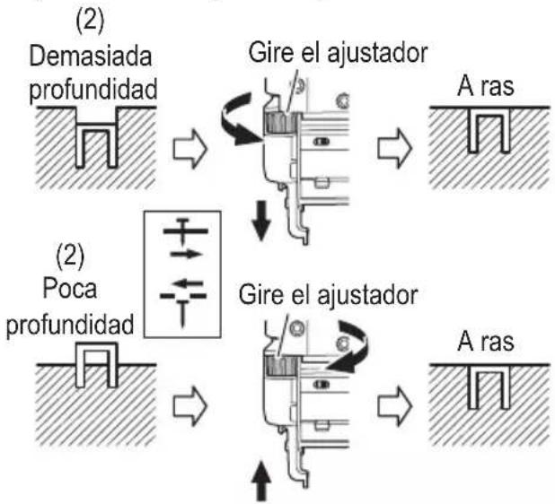 HiKOKI N1804DB - AJUSTE DE LA PROFUNDIDAD DE GRAPADO - 2