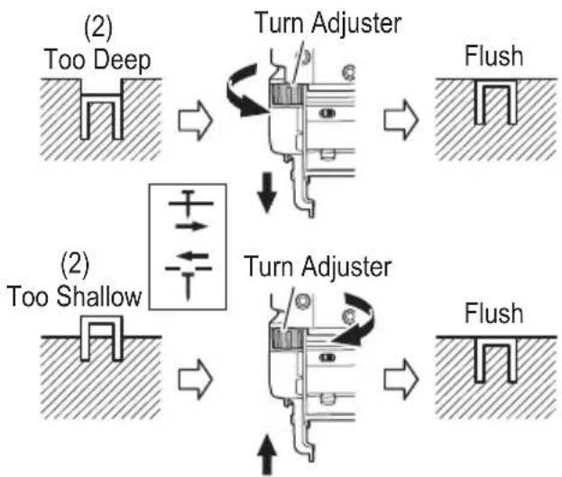 HiKOKI N1804DB - ADJUSTING THE STAPLING DEPTH - 2