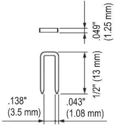 HiKOKI N1804DB - Dimensiones de las grapas - 1