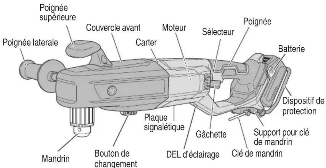 HiKOKI D36DYA - Perceuse d'angle à batterie - 1