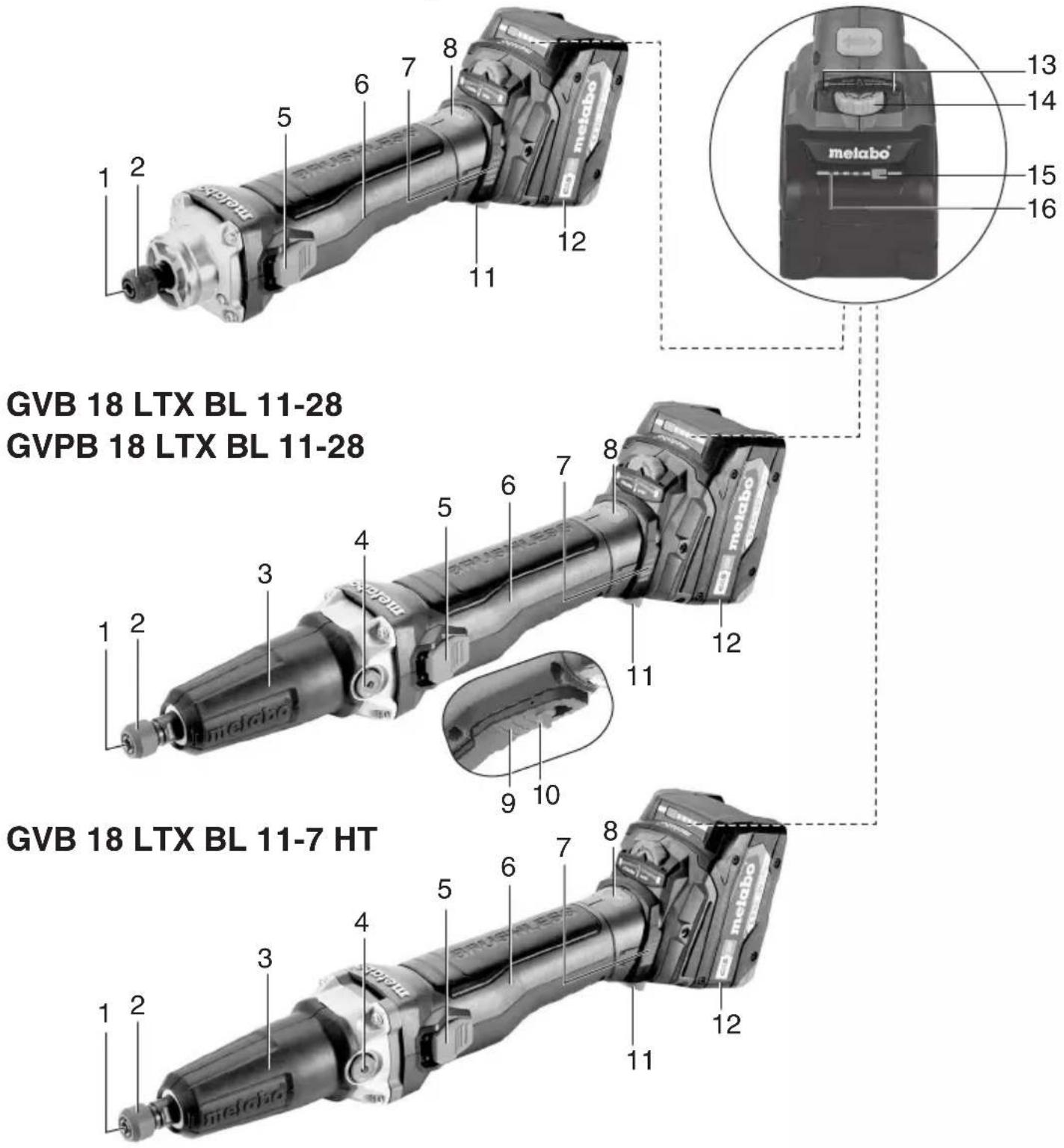 METABO GVB 18 LTX BL 11-28 C - 1