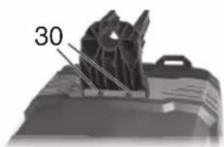 Close-up of a mechanical component with a numbered label '30' pointing to a feature (no readable text or symbols beyond the number)