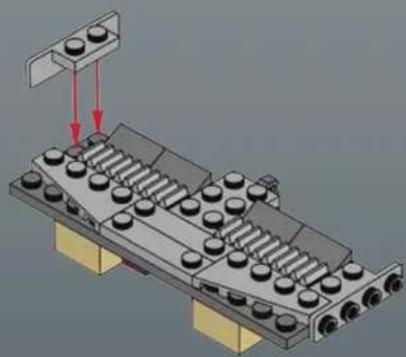 Isometric view of a mechanical assembly with multiple cylindrical components and a support bracket (no text or symbols visible)
