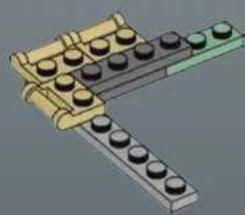 3D rendering of a mechanical assembly with multiple cylindrical components and a U-shaped housing (no text or symbols visible)