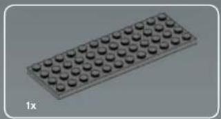 3D rendering of a rectangular LEGO base with uniform circular indentations (no text or symbols)