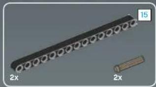 3D illustration of a mechanical component with circular holes and two labeled parts (no text or symbols)
