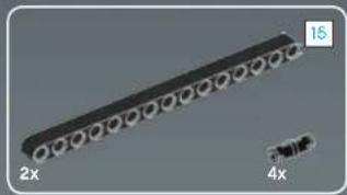 3D model of a mechanical component with circular holes and two labeled dimensions (2x and 4x), no text or symbols present.
