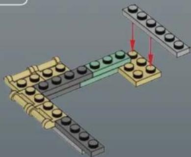 3D diagram of a mechanical assembly with numbered components and directional arrows (no text or symbols)