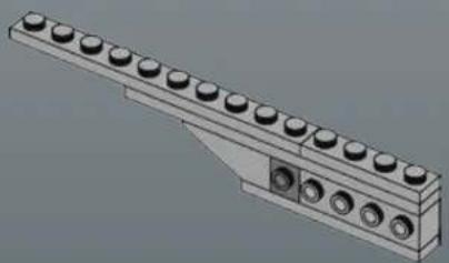 3D rendering of a mechanical component with multiple circular holes and a triangular base (no text or symbols)