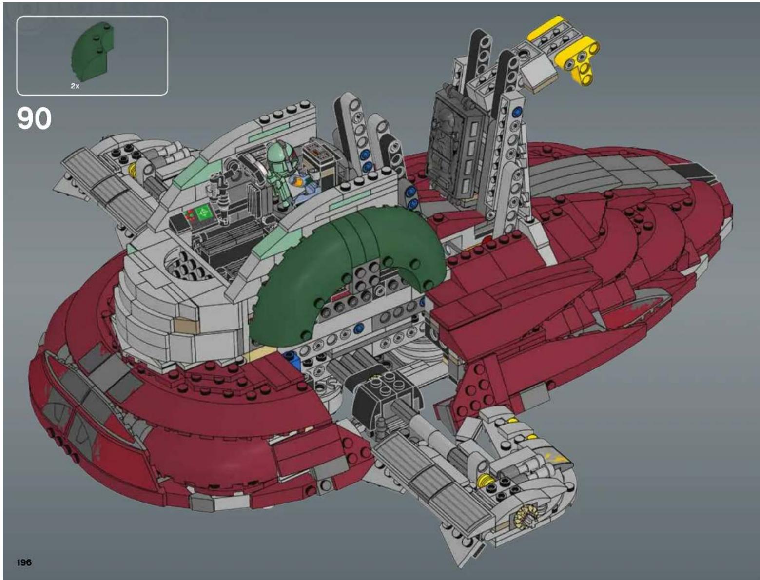 3D architectural rendering of a red and green space shuttle with robotic arms and control panels (no text or symbols)