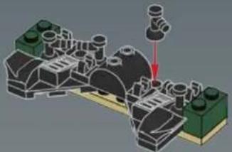 3D mechanical assembly diagram showing pipe connections and housing components (no text or labels)