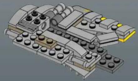 3D architectural diagram of a multi-level building structure with multiple circular components and structural elements (no text or symbols visible)