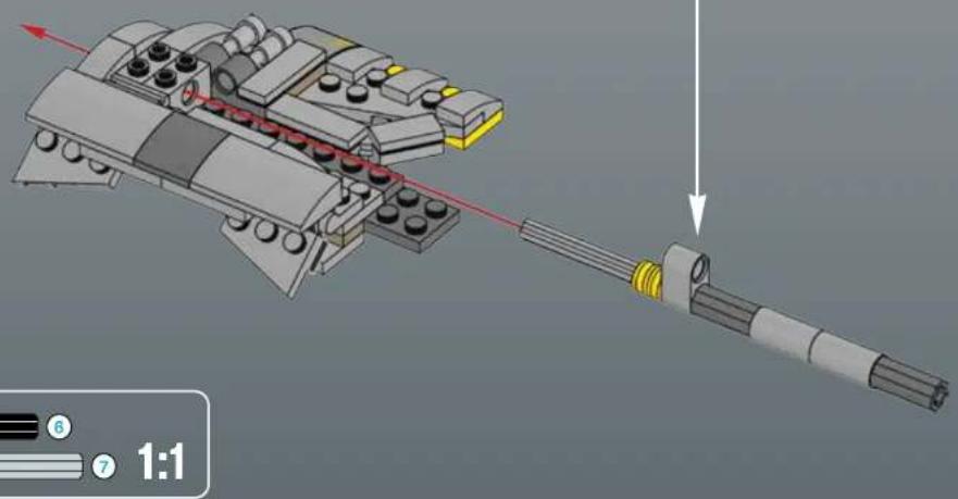 Mechanical assembly diagram showing a robotic arm with shaft and housing, no text or symbols present