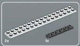 3D rendering of a row of circular components with 2x and 1x labels, no text or symbols present