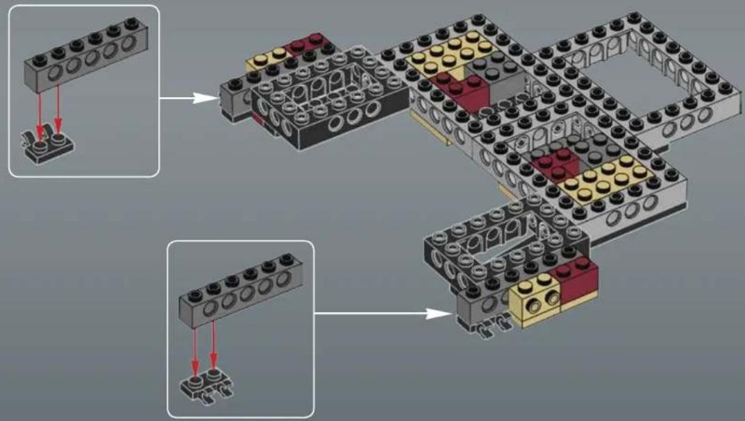 graph TD A["Step 1: Top Block"] --> B["Assembly Step"] B --> C["Step 2: Bottom Block"] C --> D["Assembly Step"] D --> E["End"]