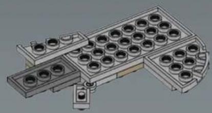 3D technical illustration of a mechanical assembly with multiple cylindrical components and mounting brackets (no text or symbols)