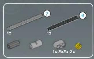 Diagram showing four stages of a mechanical assembly with numbered components and directional arrows indicating motion or movement.