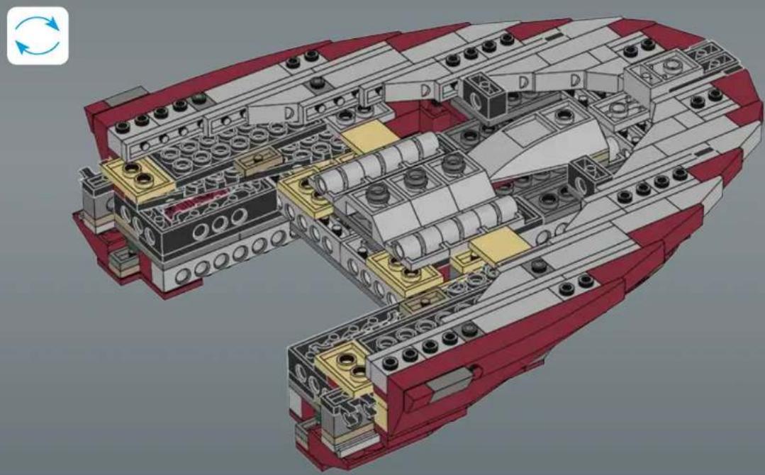 3D technical illustration of a mechanical assembly with red and white components, no visible text or symbols