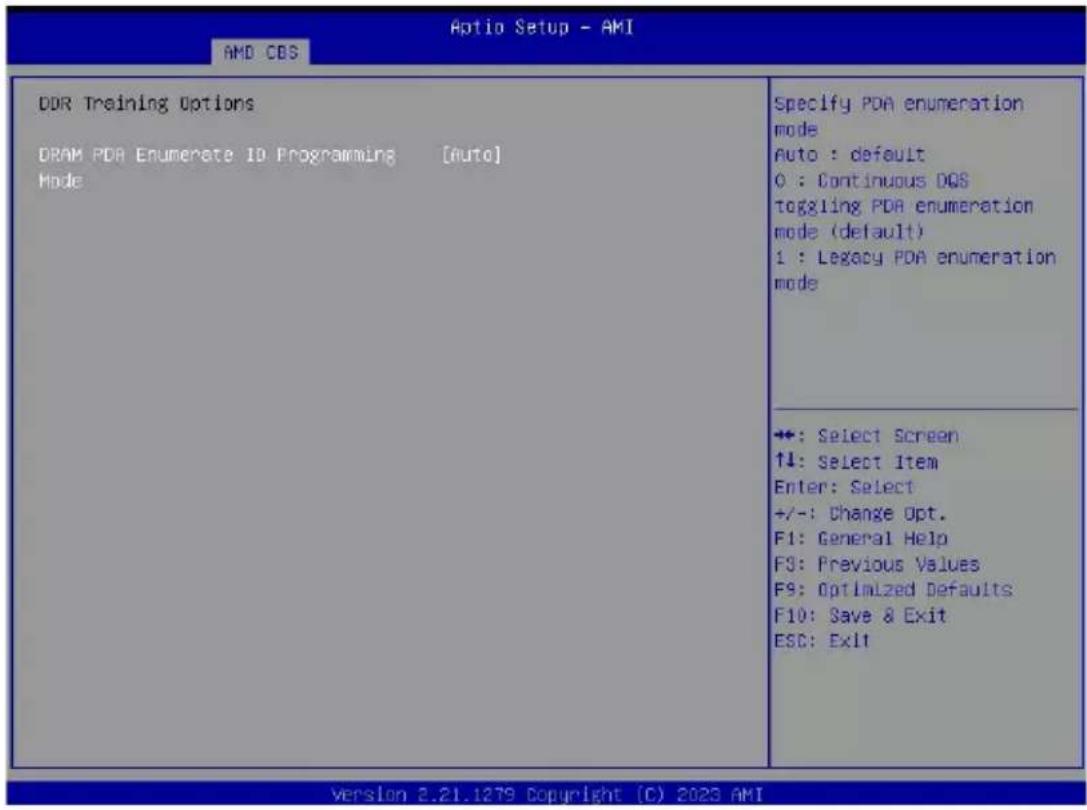 GIGABYTE G293-Z21 - 5-3-3-6 DDR Training Options - 1