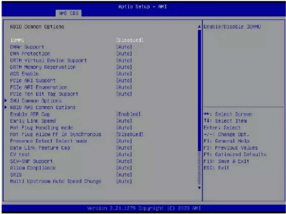 GIGABYTE G293-Z21 - 5-3-4 NBIO Common Options - 1
