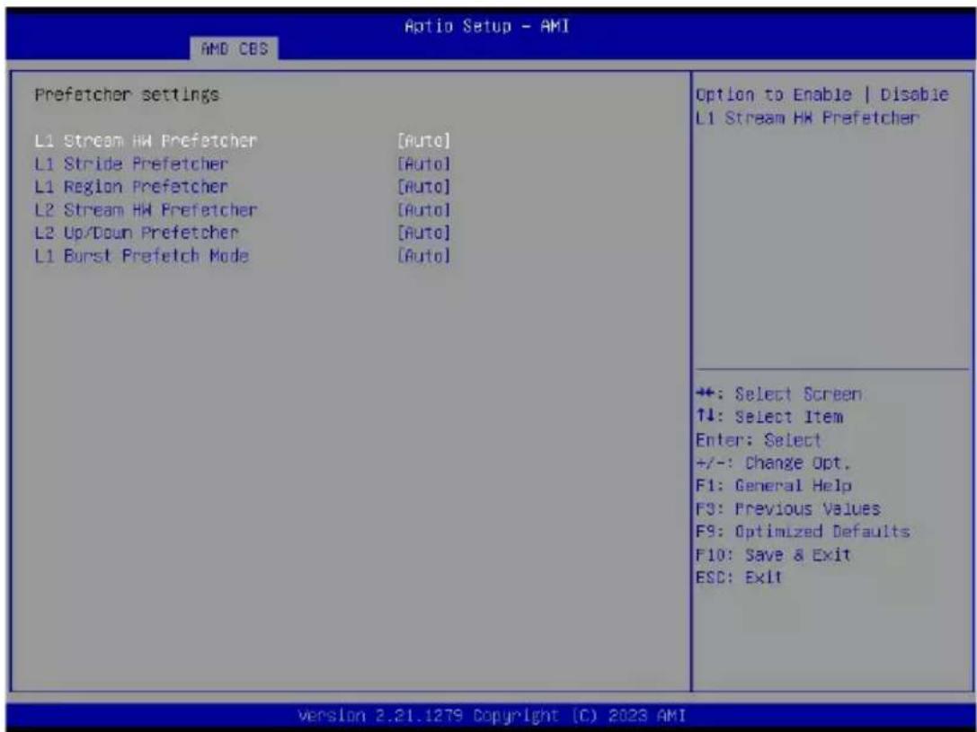 GIGABYTE G293-Z21 - 5-3-1-2 Prefetcher Settings - 1