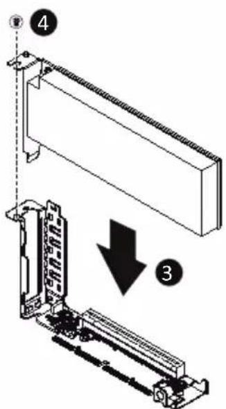 GIGABYTE G293-Z21 - Follow these instructions to install a PCI Express x16 card on left side of the system: - 2