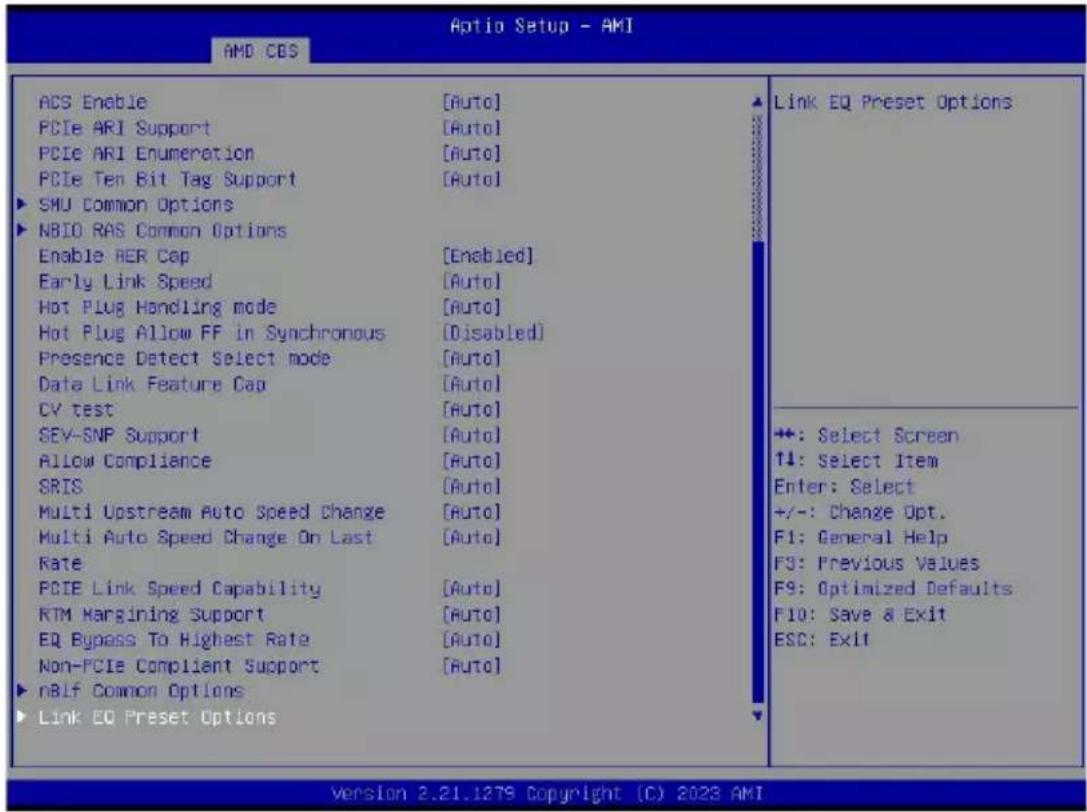 GIGABYTE G293-Z21 - 5-3-4 NBIO Common Options - 2