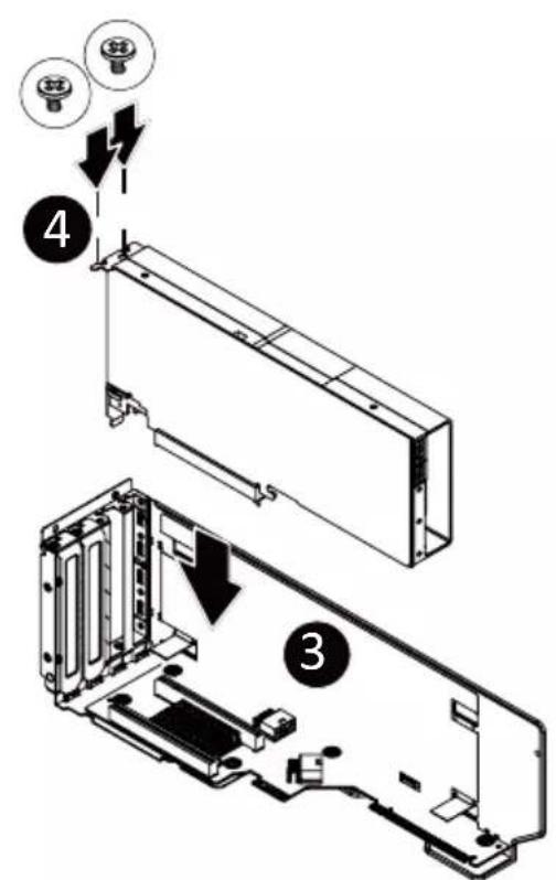 GIGABYTE G293-Z21 - Follow these instructions to install the GPU card: - 4