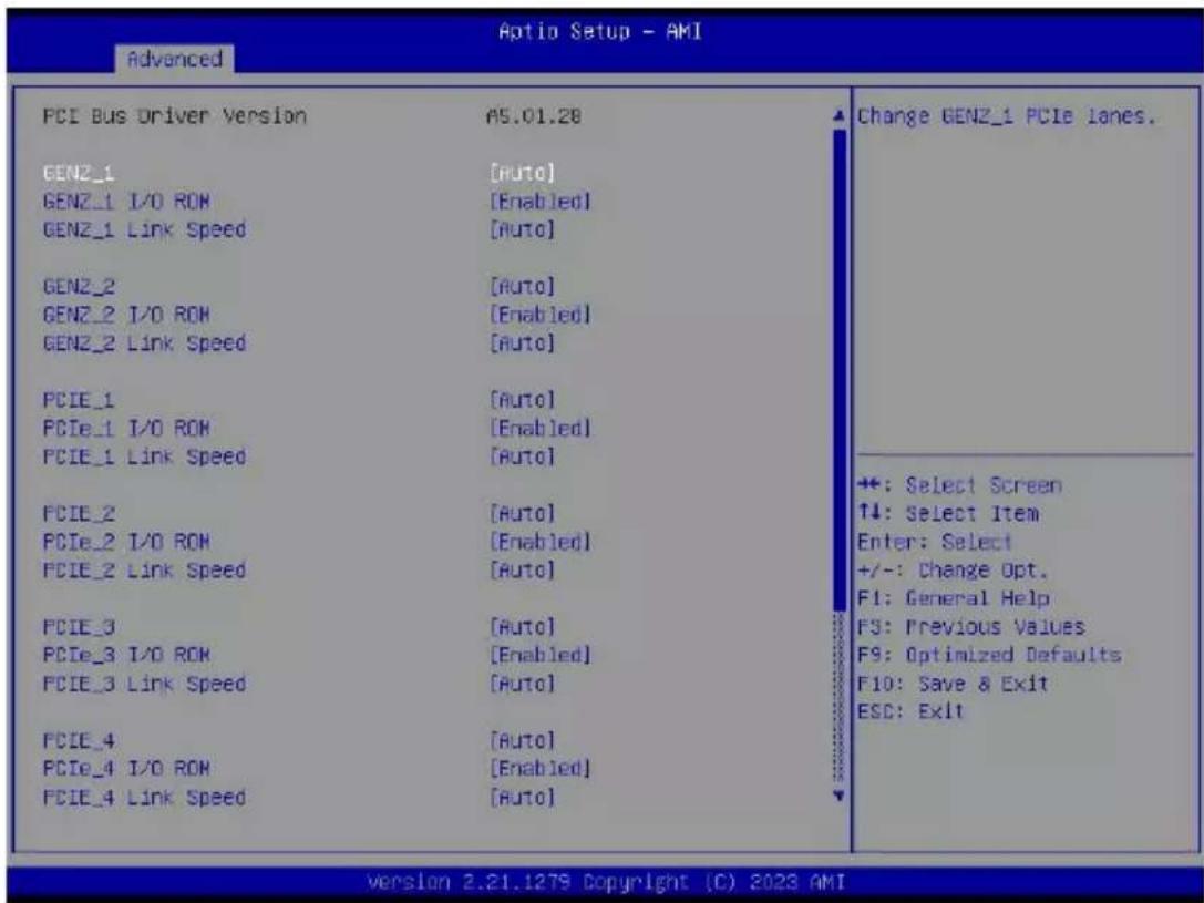 GIGABYTE G293-Z21 - 5-2-8 PCI Subsystem Settings - 1