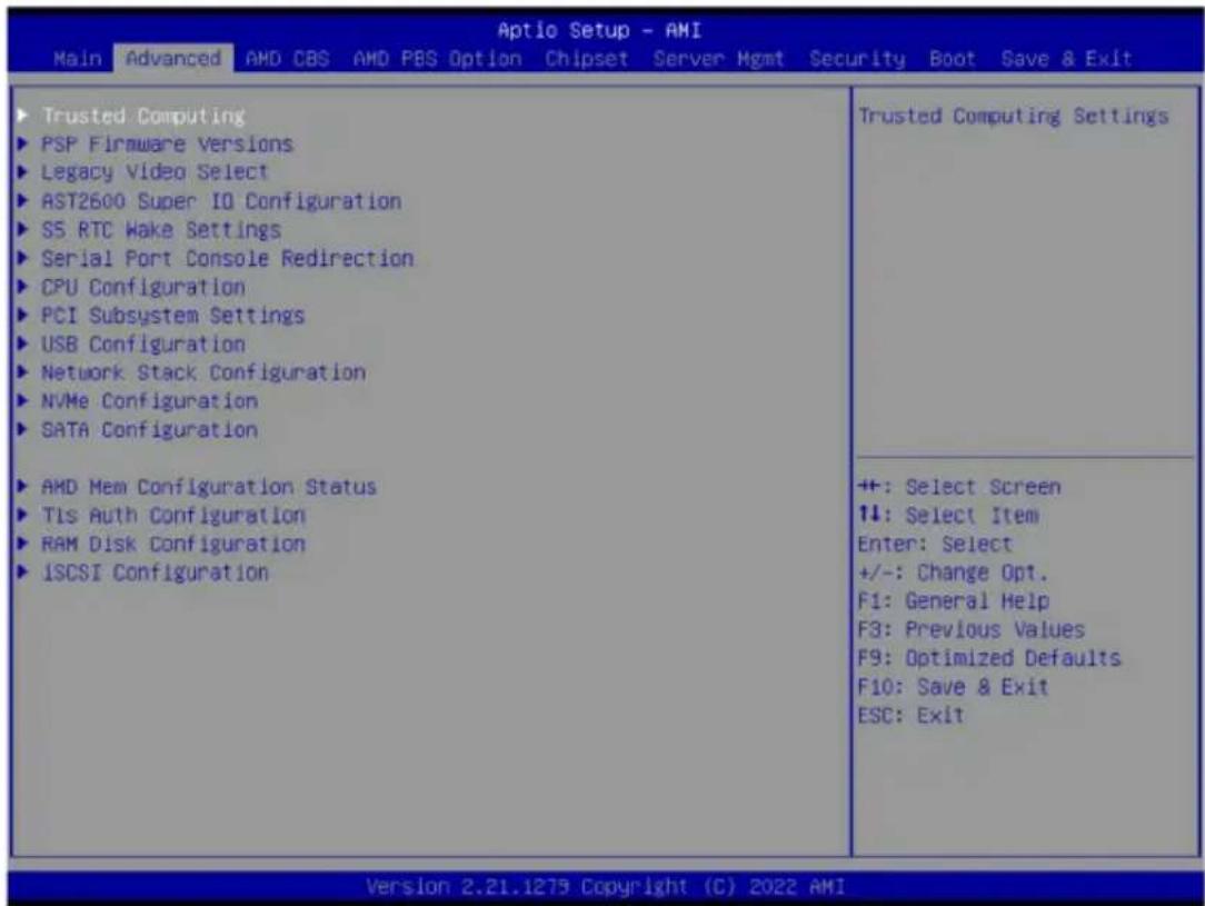 GIGABYTE TO25-Z11 - When "Boot Mode Select" is set to Legacy in the Boot > Boot Mode Select section - 1