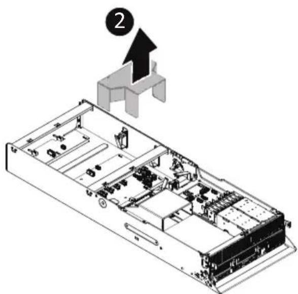 GIGABYTE TO25-Z11 - Follow these instructions to remove the Fan Duct: - 2