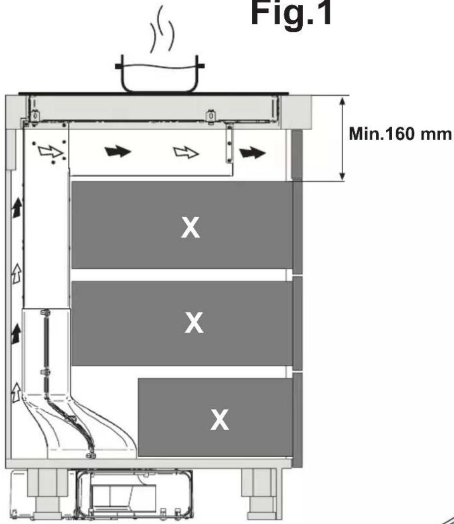 Fig.1 Min.160 mm X X X