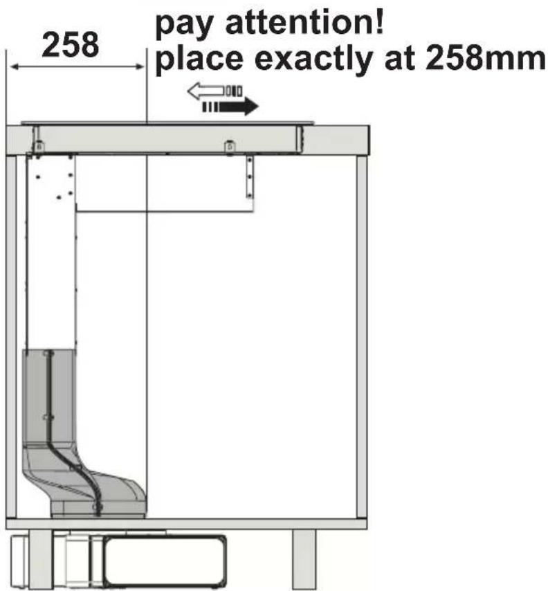 258 pay attention! place exactly at 258mm