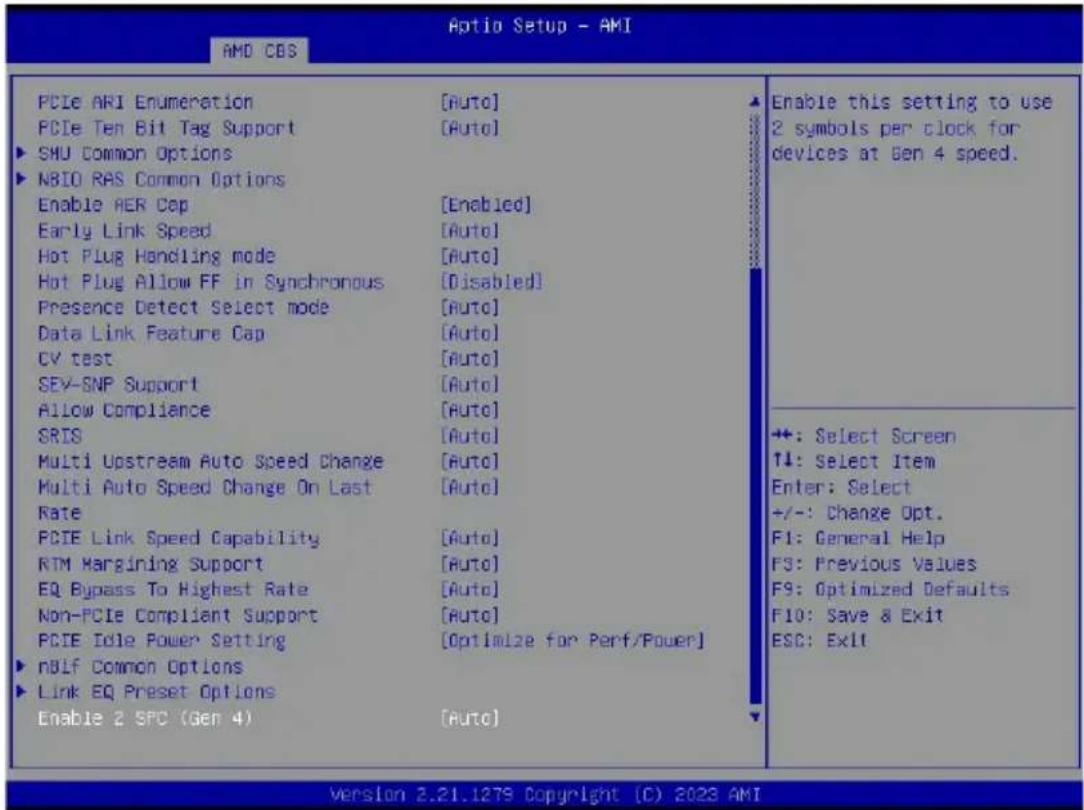 GIGABYTE TO25-Z10 - 5-3-4 NBIO Common Options - 2