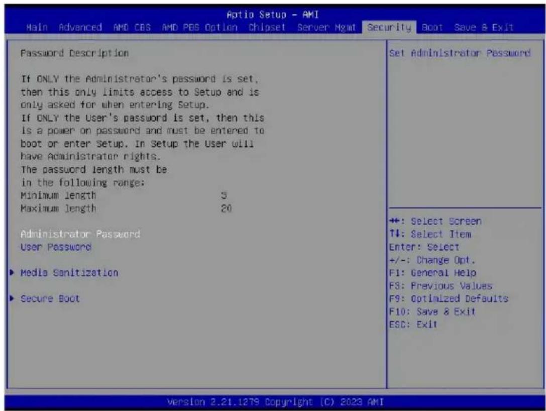 GIGABYTE TO25-Z10 - 5-7 Security Menu - 1