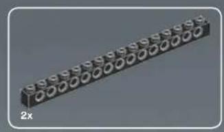 3D rendering of a linear connector with multiple circular pins, labeled '2x' at the bottom left (no other text or symbols)