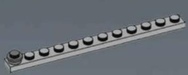 3D rendering of a mechanical component with multiple circular holes and a central hub (no text or symbols visible)