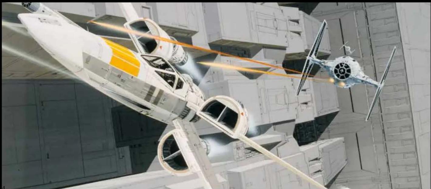 Exterior view of a futuristic jet aircraft in flight, showing engines and exhaust plume (no visible text or symbols)