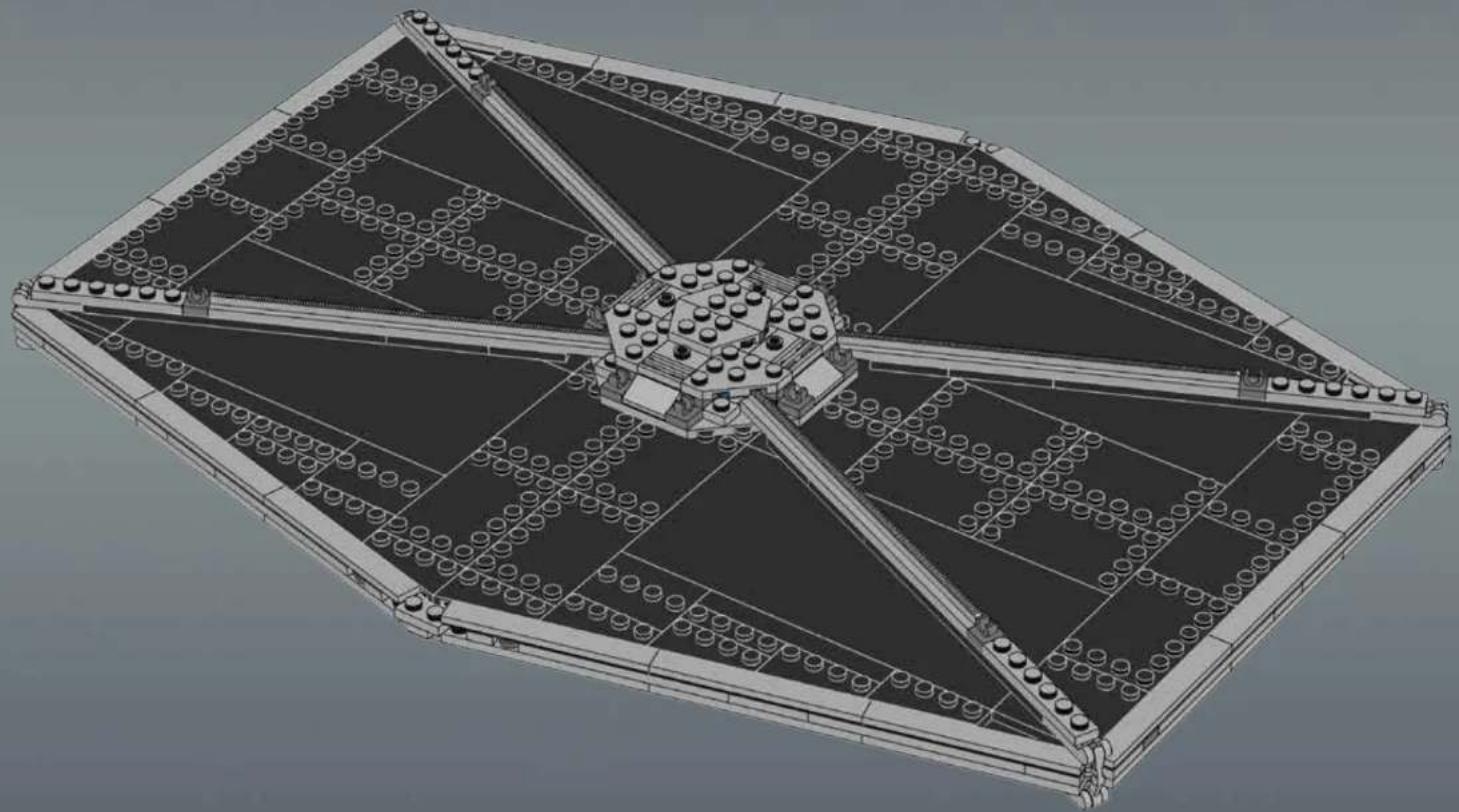 3D architectural rendering of a large rectangular structure with radial supports and central circular elements (no text or symbols visible)
