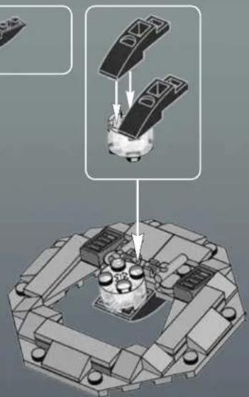3D mechanical assembly diagram showing a component being processed into a housing (no text or symbols visible)