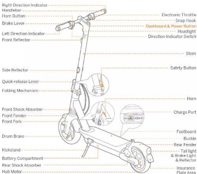 SEGWAY Ninebot KickScooter MAX G2 E - Diagram - 1