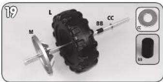 Little Tikes 620744E3 - Rear Wheel Assembly / Assemblage des roues arrière / Montaje de las ruedas de trasero - 2