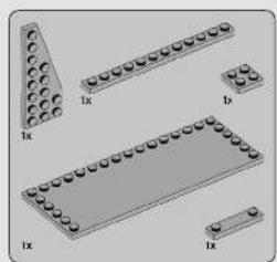 Illustration of various electronic components including a multi-pin connector and a rectangular base (no text or symbols)