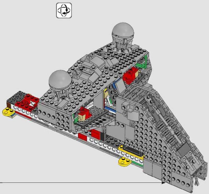 3D architectural model of a futuristic spaceship with visible structural components and no text or symbols