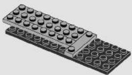 3D illustration of a LEGO brick base with multiple circular indentations (no text or symbols)