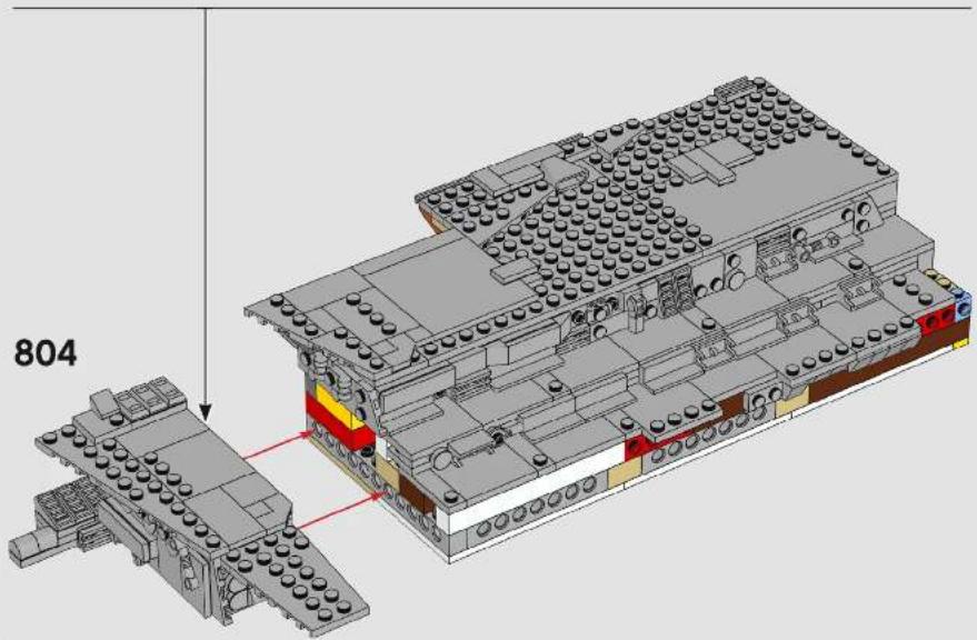 3D architectural diagram of a multi-story building with visible structural elements and a labeled section '804' (no text or symbols on the structure itself)