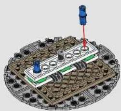 3D technical illustration of a mechanical assembly with no visible text or symbols